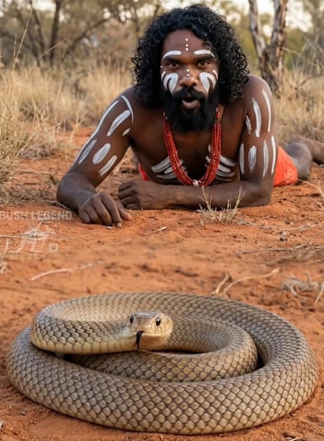 ‘It’s AI blackface’: social media account hailed as the Aboriginal Steve Irwin is an AI character created in New Zealand