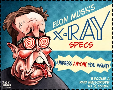 Ben Jennings on Elon Musk’s Grok AI tool – cartoon